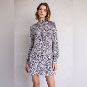 Anthropologie Bailey 44  Leopard Print Black White Dress Size 2